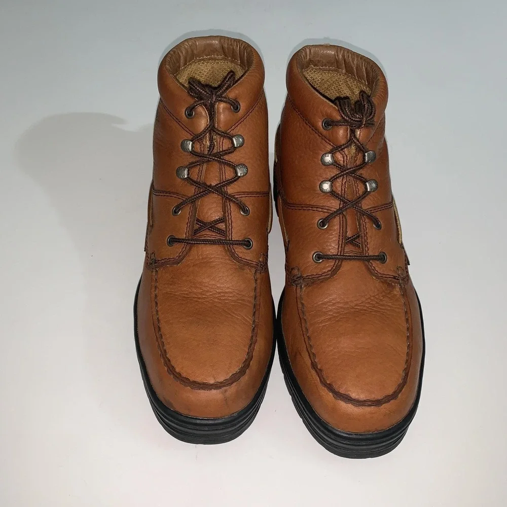 Wolverine Boots Mens 11.5 Brown Leather Chukka Ankle Work Steel Moc Toe W08404